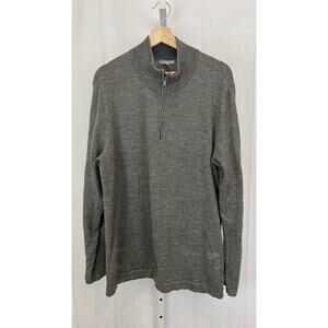 HORNY TOAD & Co  Size XL Rasmus Merino Wool 1/4 Zip Pullover Sweater Gray